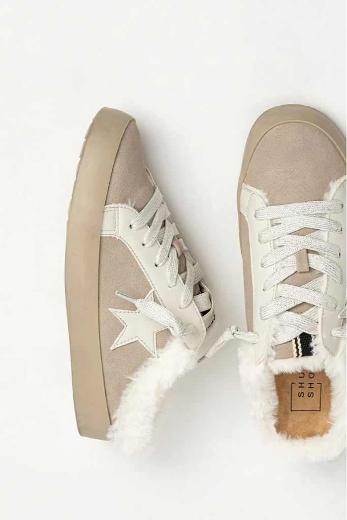 Pinah Sneaker Mule - Taupe Suede