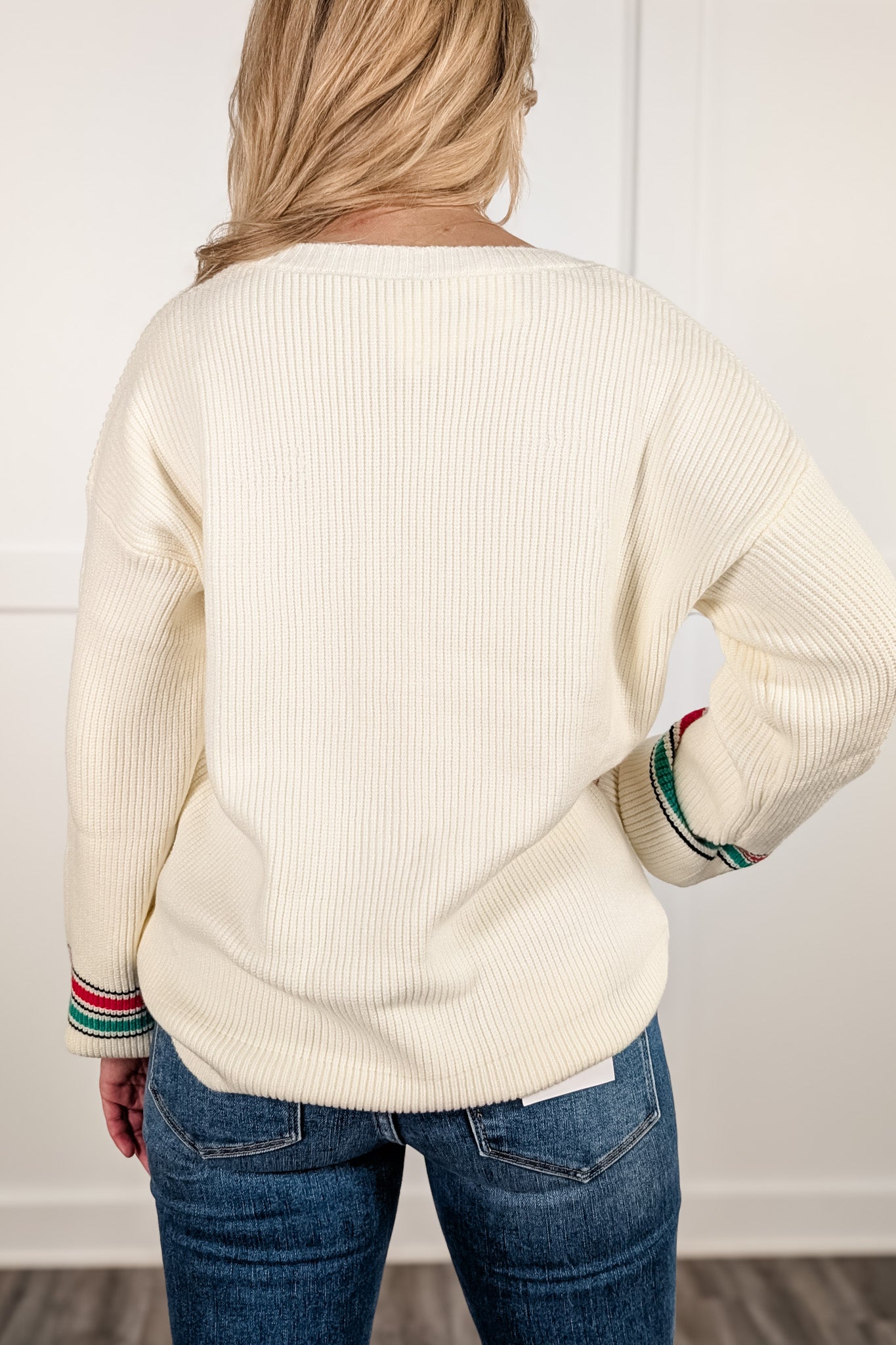 Holly Jolly Tinsel Sweater - Ivory