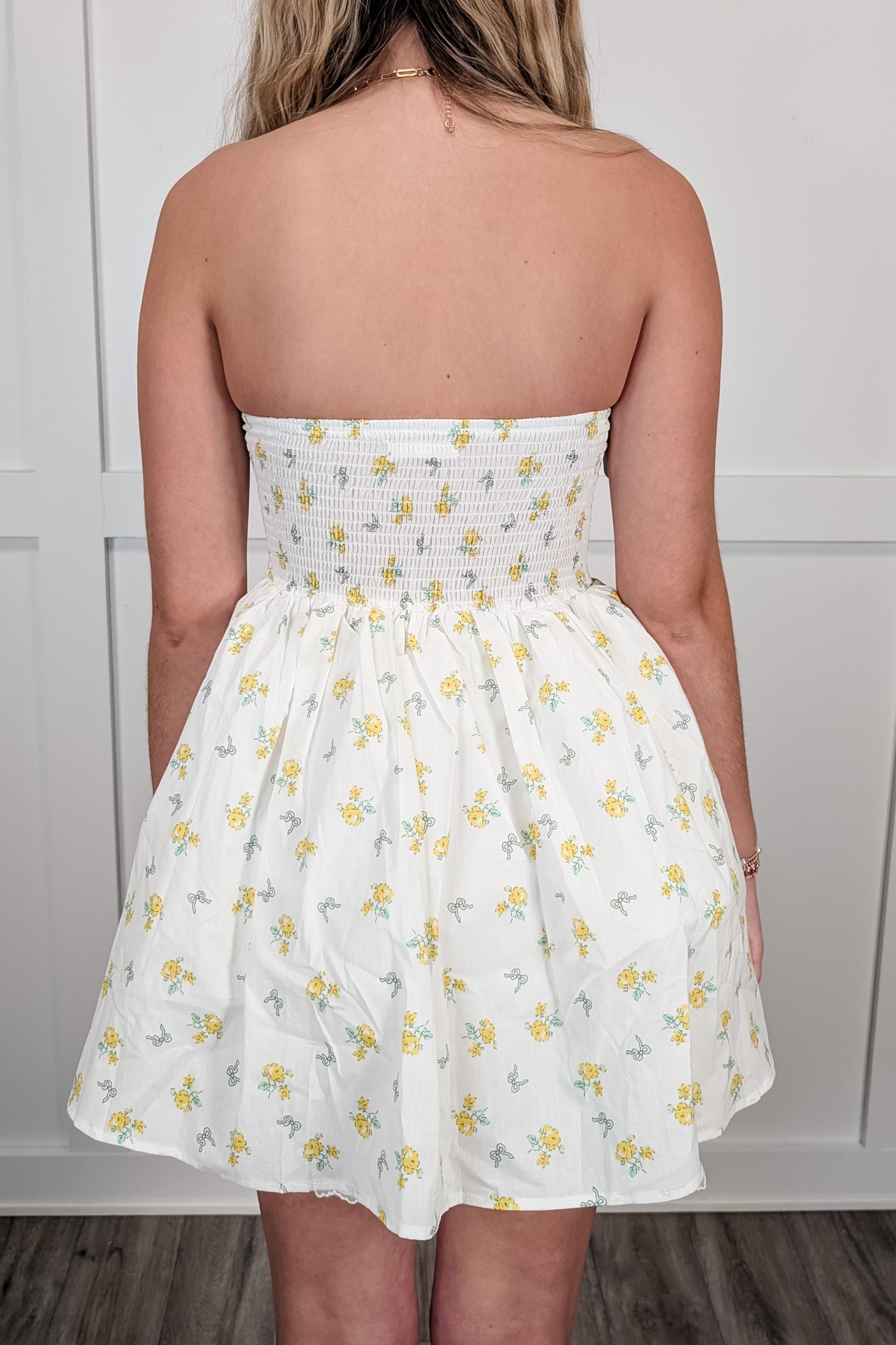 Real Fancy Floral Dress - Yellow