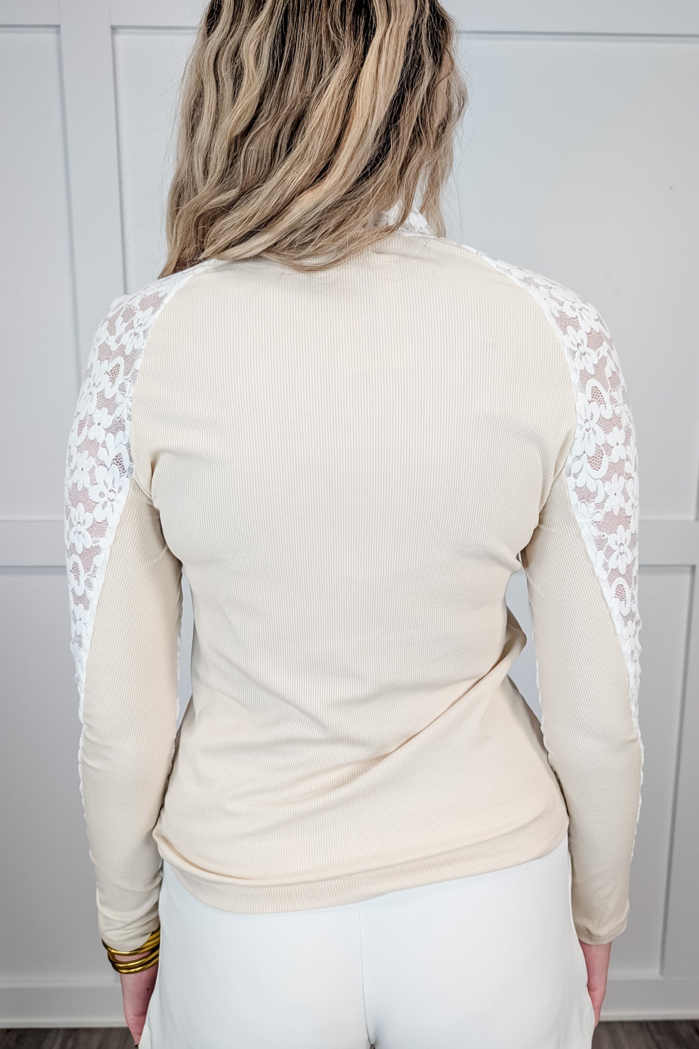 Cool Girl Lace Top - Beige