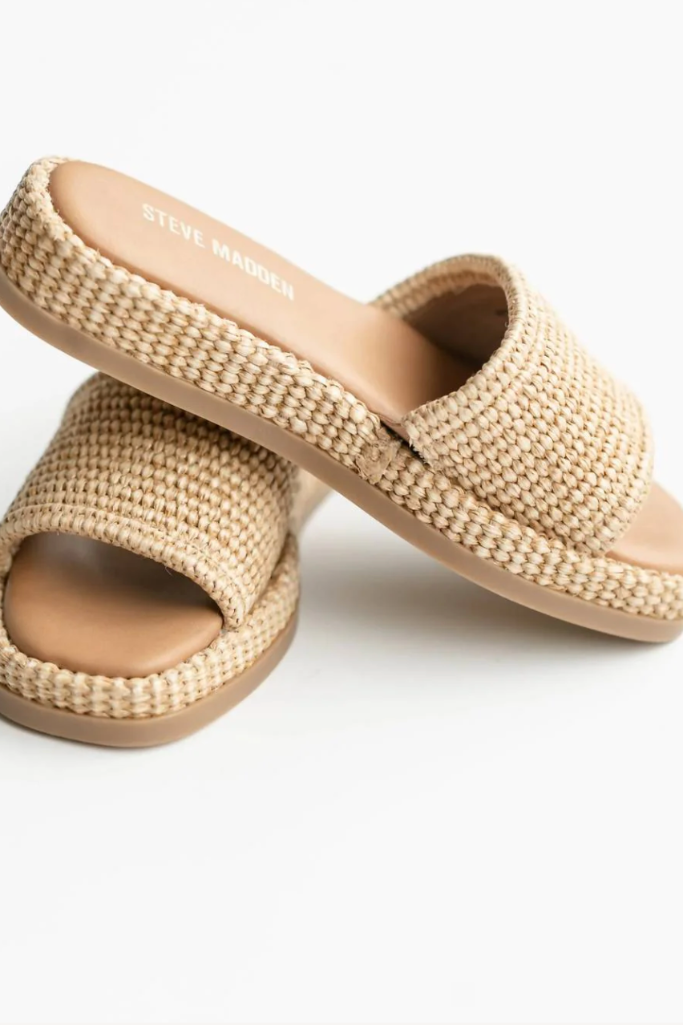 Steve Madden Boardwalk Sandal - Natufal Raffia