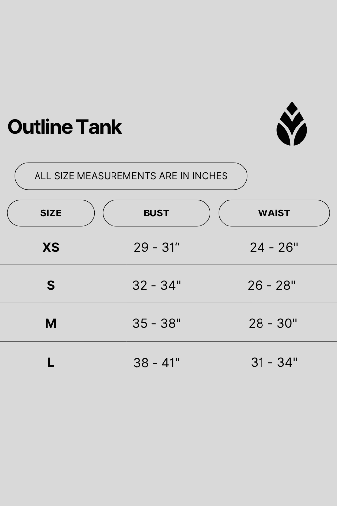 Tooloolah Outline Tank - Black/White