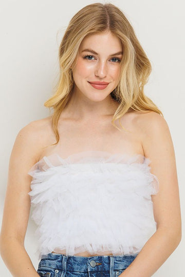Small Town Girl Tube Top- Ivory