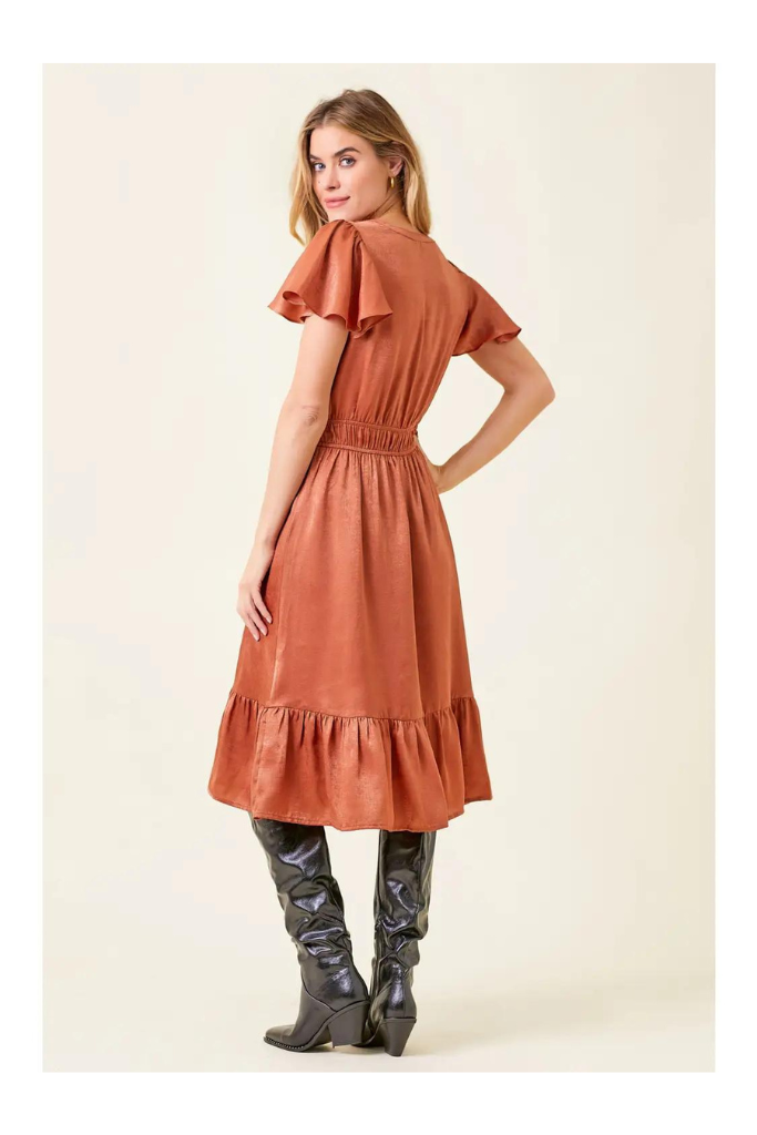 Private Audience Dress- Rust
