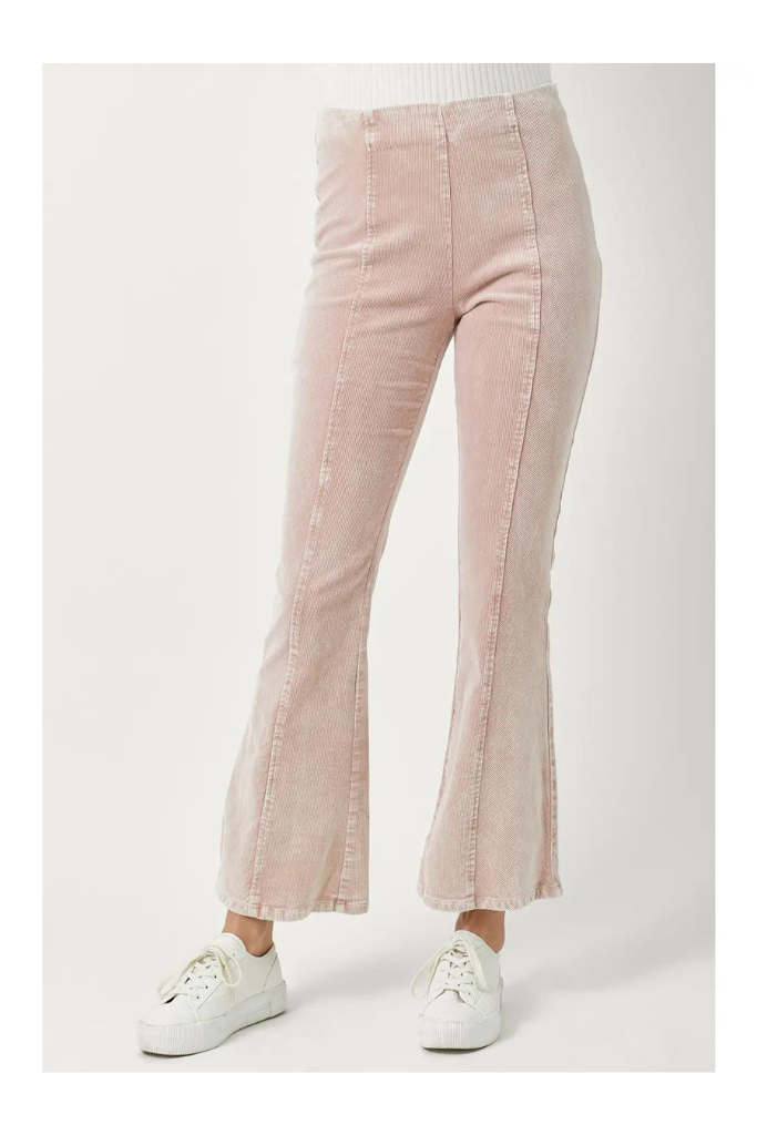 Old Fashioned Love Flare Pants- Rose