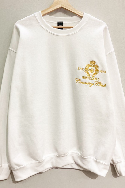 Monte Carlo Sweatshirt- White