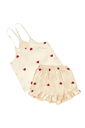 Callie Ruffled Pajama Set- Hearts