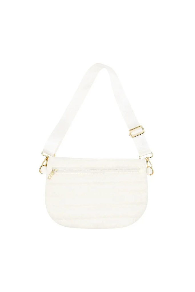 Puffer Messenger Bag- Ivory