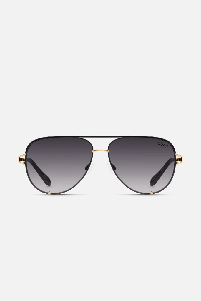 QUAY High Key Twist Sunglasses- Black/Gold