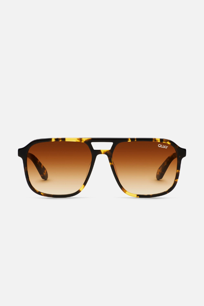 QUAY On The Fly Sunglasses- Shiny Yellow Tort