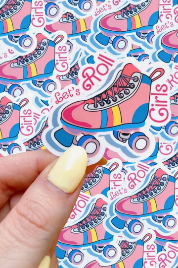 Let’s Roll Girls Waterproof Sticker