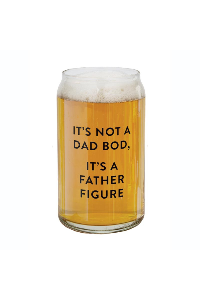 Dad Bod Beer Can Glass