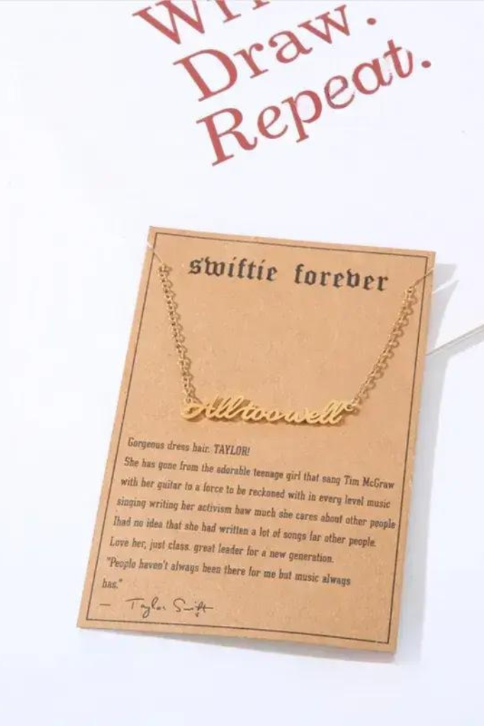 Taylor Swift Pendant Necklace- All To Well