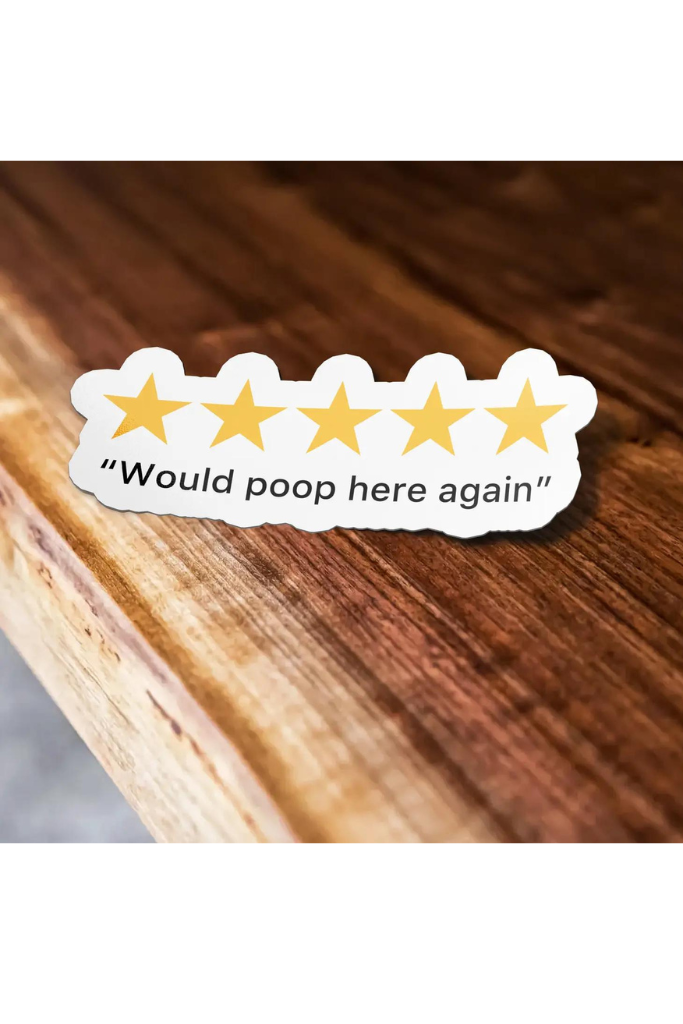 5 Star Poop Sticker