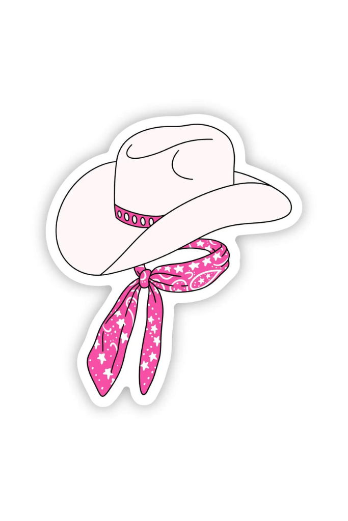 Cowgirl Hat &amp; Scarf Sticker