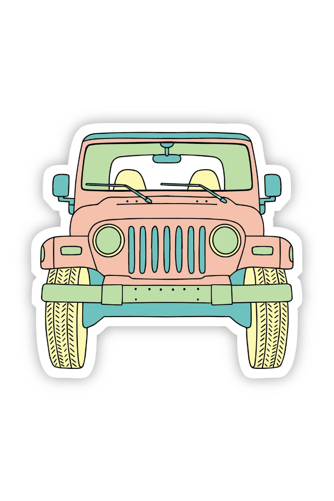 Multicolor Jeep Sticker
