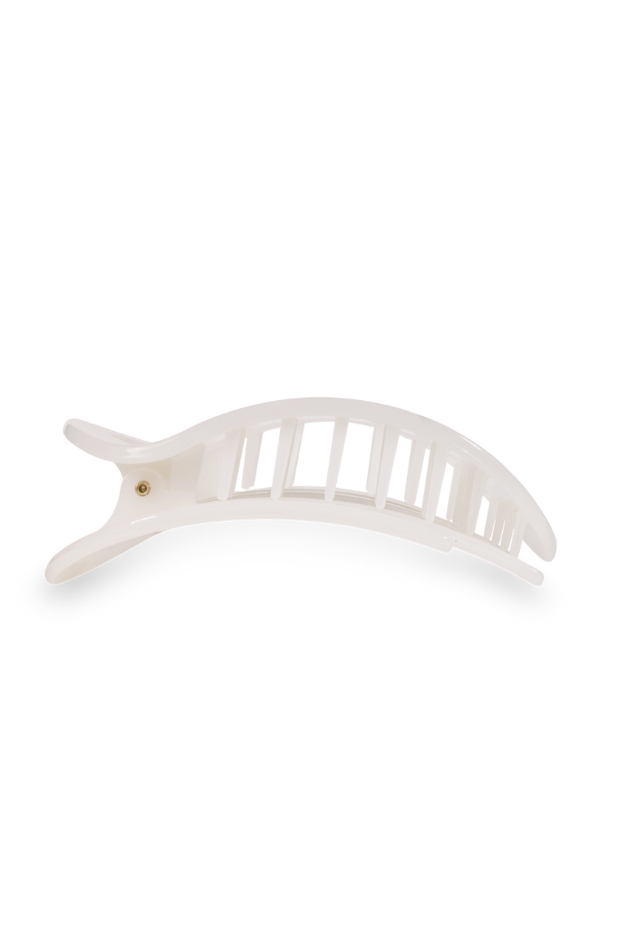 TELETIES Small Flat Round Clip- Coconut White
