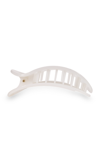 TELETIES Small Flat Round Clip- Coconut White