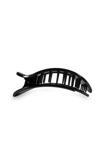 TELETIES Small Flat Round Clip- Jet Black