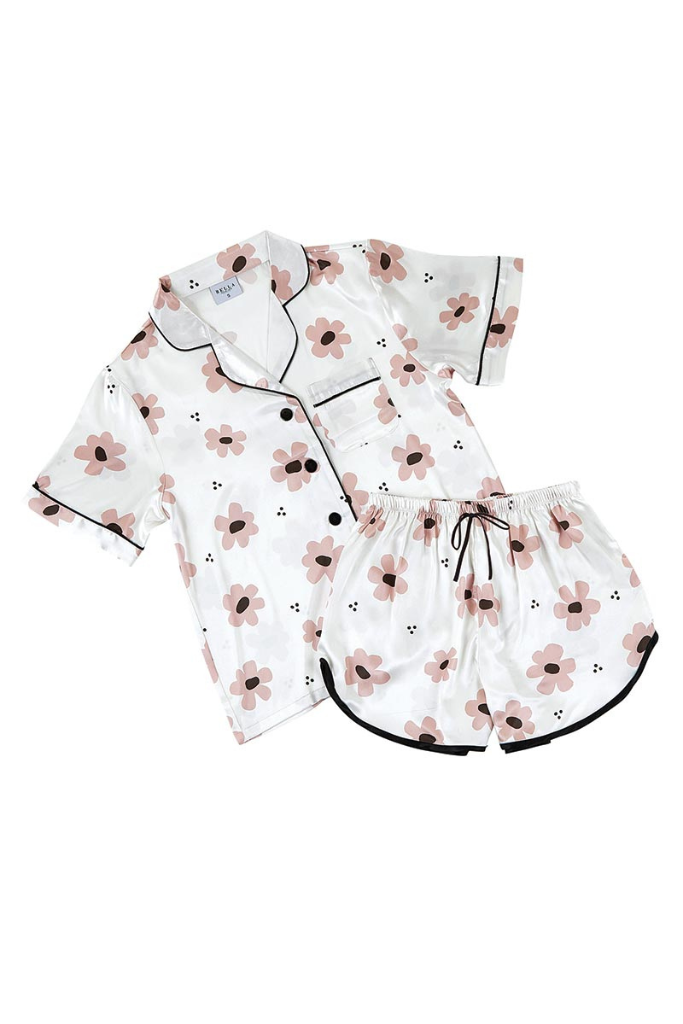 Sophia Satin Pajama Set- Floral