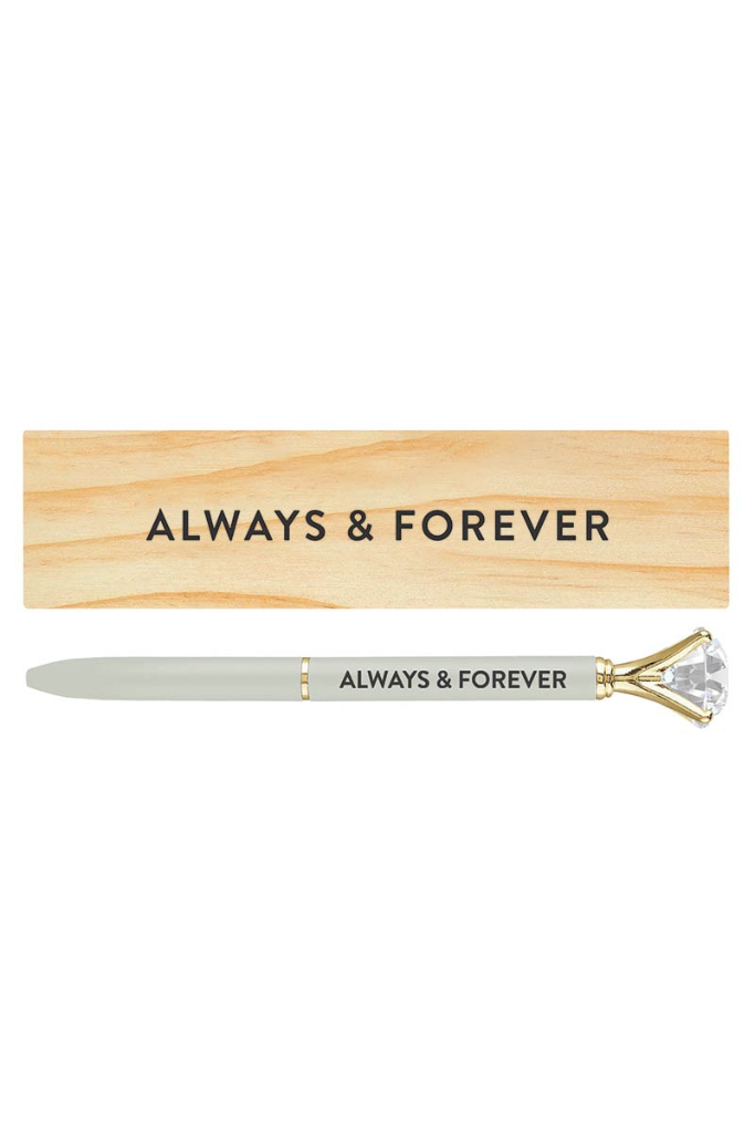&quot;Always &amp; Forever&quot; Pen And Wood Box