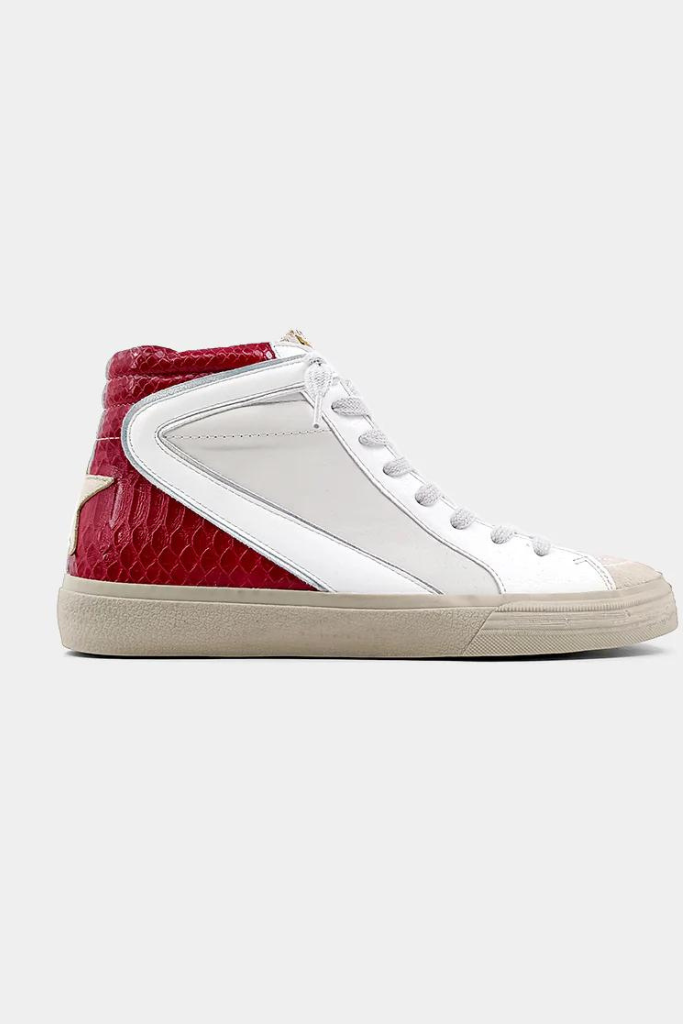 Rooney Sneaker - Dark Red Snake