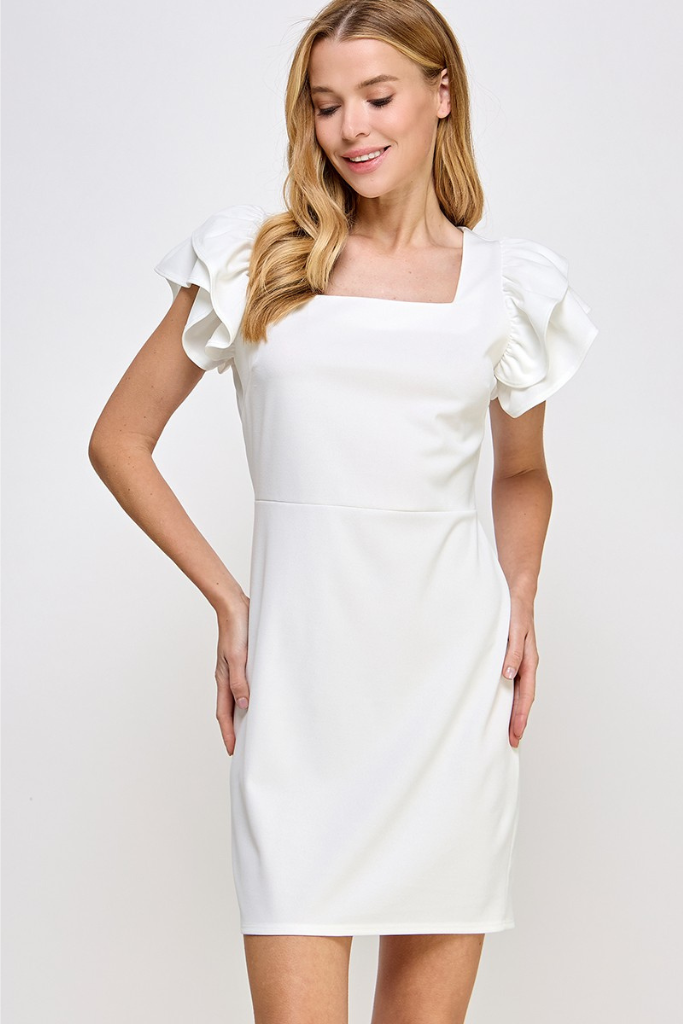 Leap Of Faith Dress - White