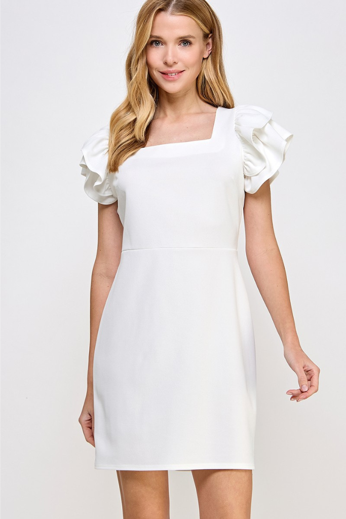 Leap Of Faith Dress - White