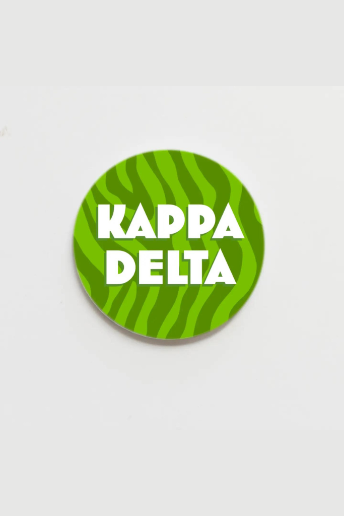 Kappa Delta Zebra Greek Button - 3 Inch