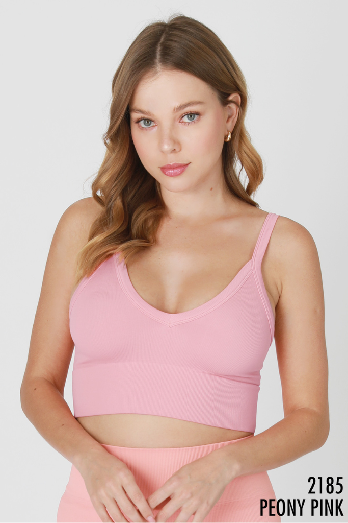 All The Feels Ribbed V-Neck Cropped Tank