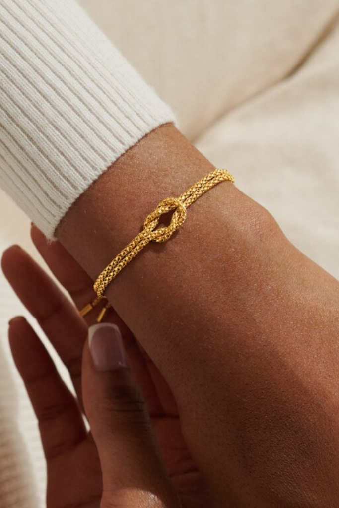 A Little Bar &#039;Chain Knot&#039; Bracelet - Gold