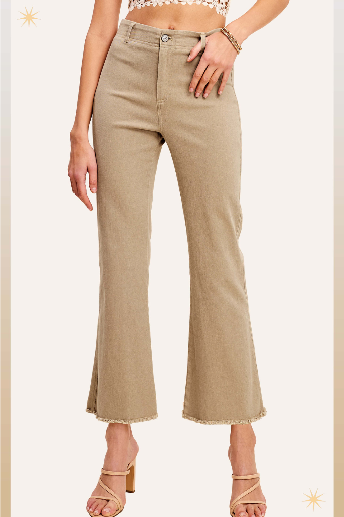 Don't Belong Wide Leg Pants - Tan