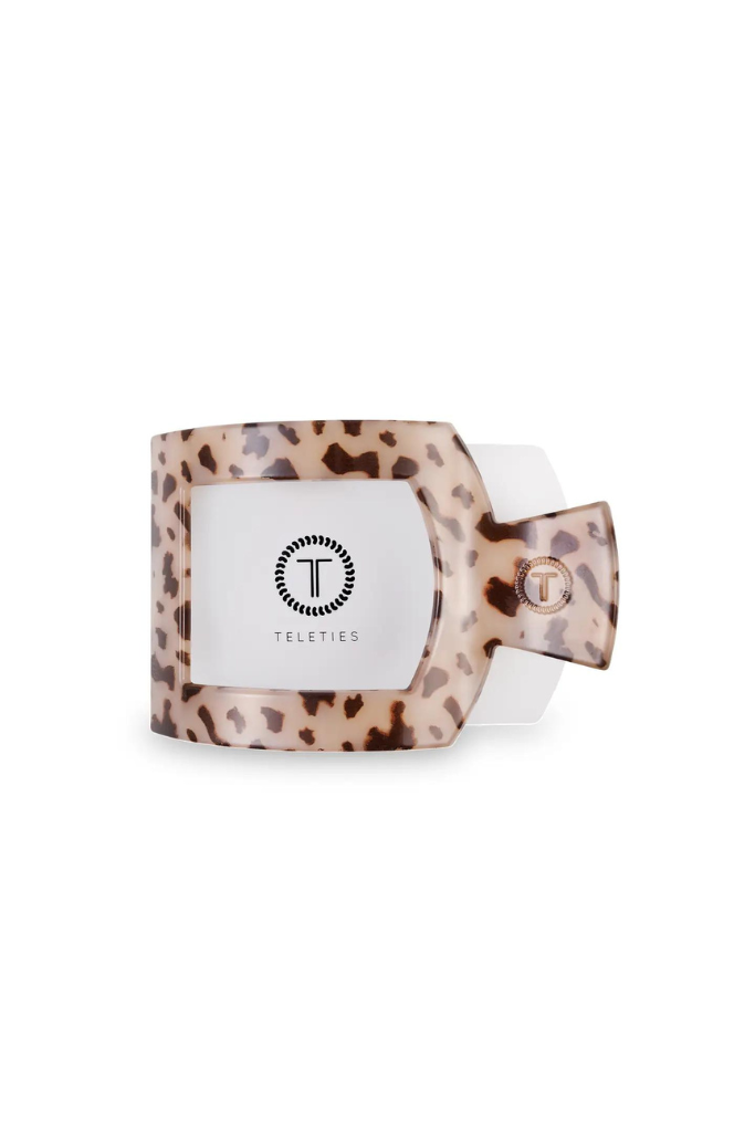 TELETIES Square Medium Flat Hair Clip - Blonde Tort