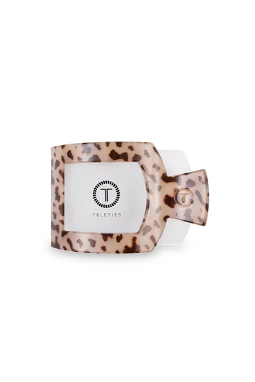 TELETIES Square Medium Flat Hair Clip - Blonde Tort