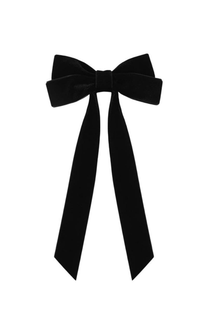 Dreaming Big Velvet Bow Clip - Black