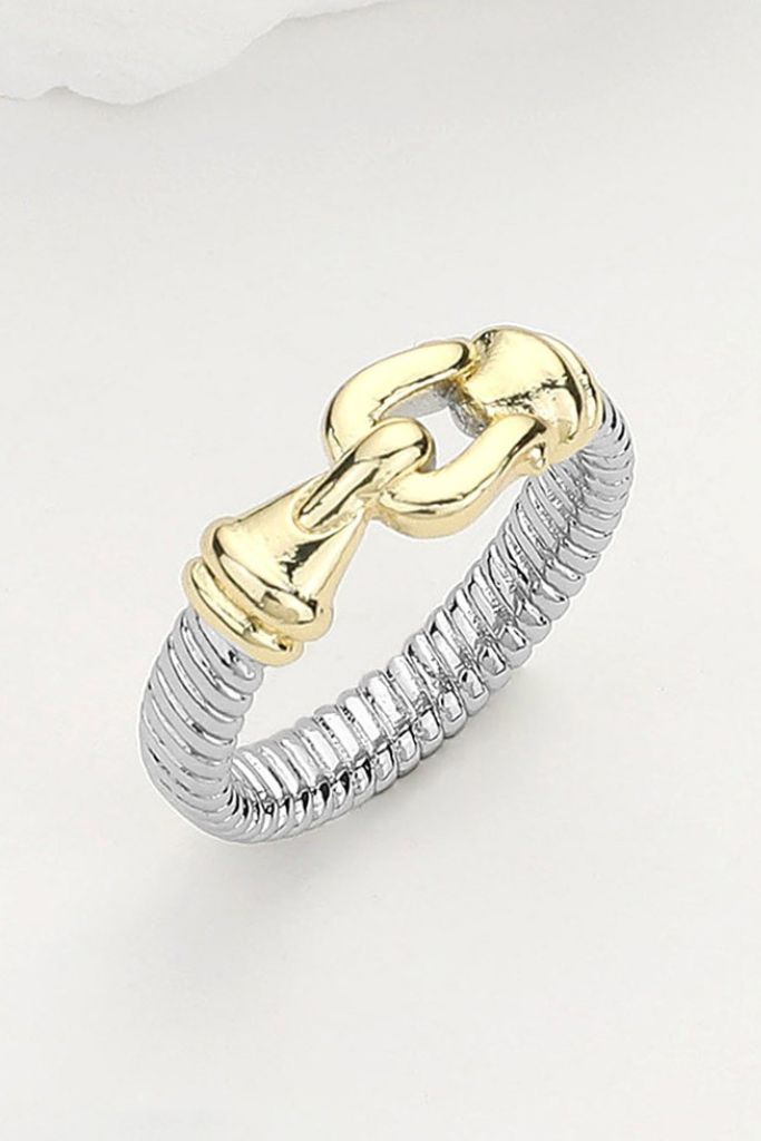 Place To Be Buckle Ring - Two Tone