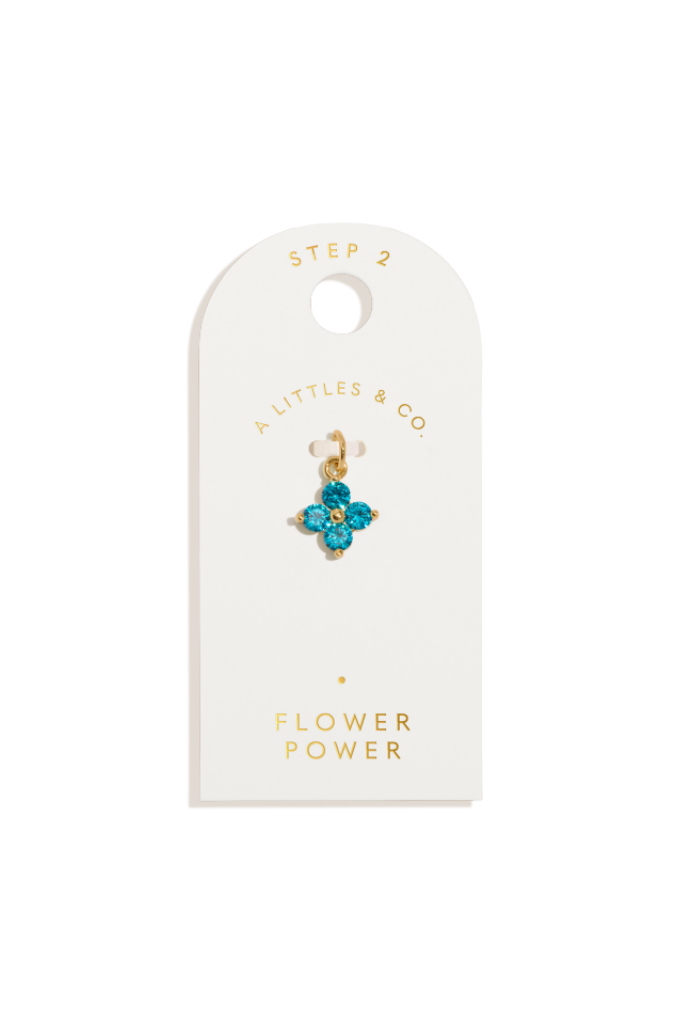 A Little Small &quot;Flower Power&quot; Charm - Gold