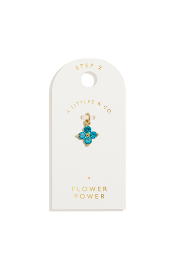 A Little Small &quot;Flower Power&quot; Charm - Gold