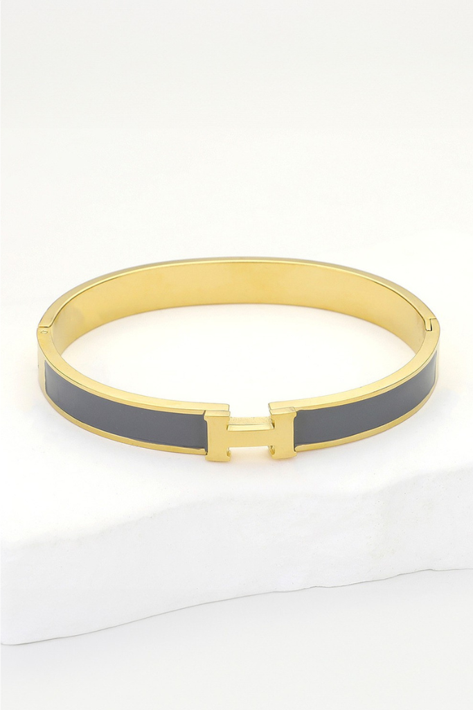 Danza H Hinge Bracelet - Grey