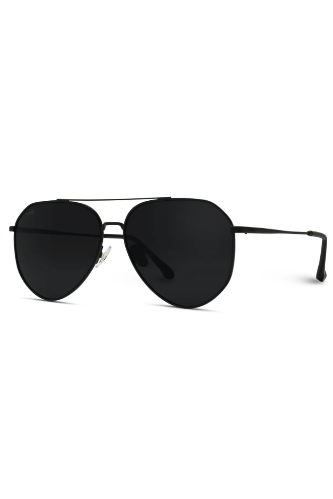 WMP Ramsey Aviator Sunglasses - Black/Black