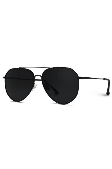 WMP Ramsey Aviator Sunglasses - Black/Black