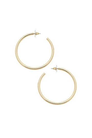 Ivy Hoop Earrings - Shiny Gold
