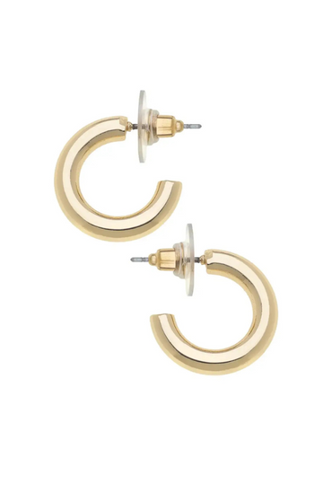 Celia Hoop Earrings - Shiny Gold