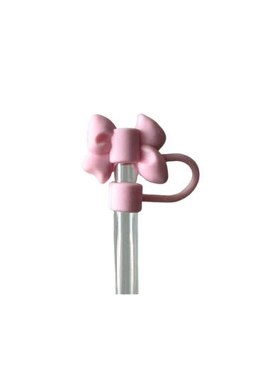 Bow Straw Cover - Pink