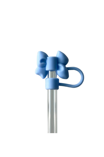 Bow Straw Cover - Blue