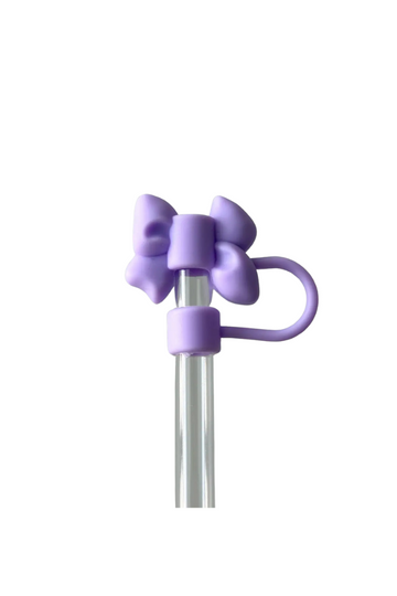 Bow Straw Cover - Purple