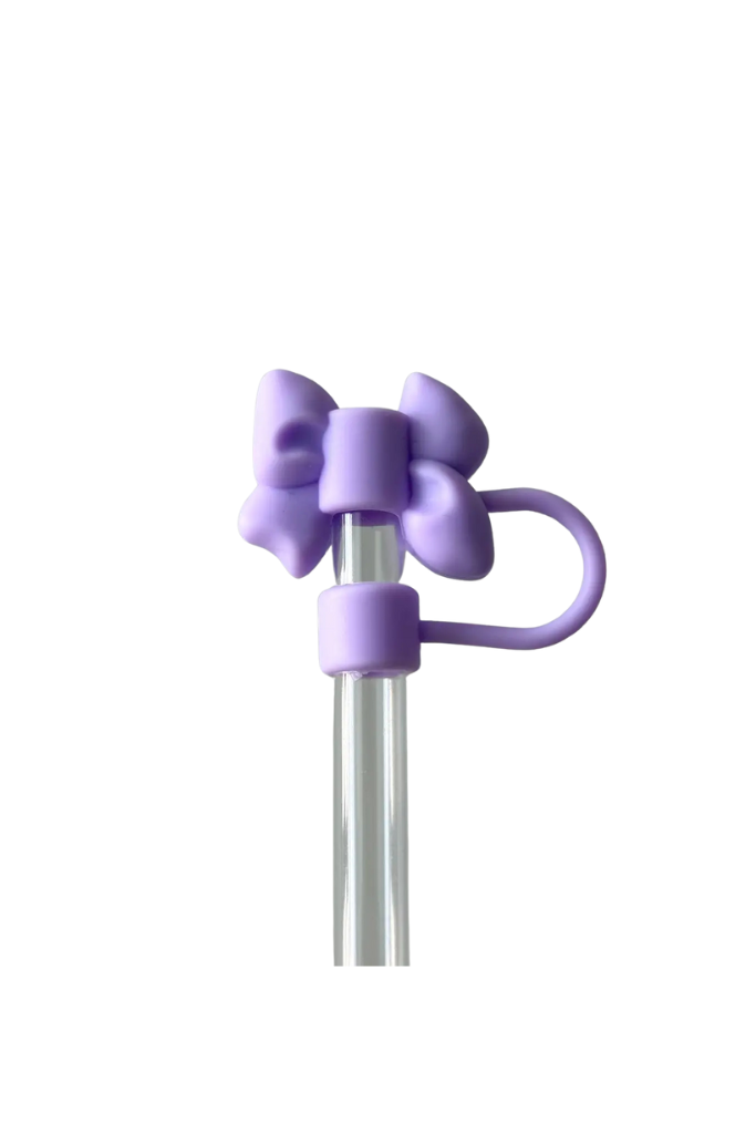 Bow Straw Cover - Purple