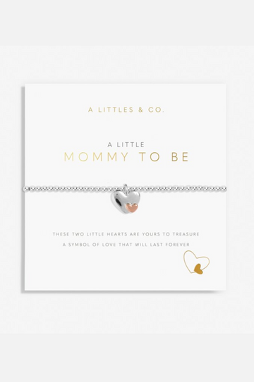 A Little "Mommy To Be" Bracelet - Silver/Rose Gold
