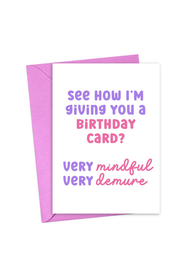 Very Demure Birthday Card