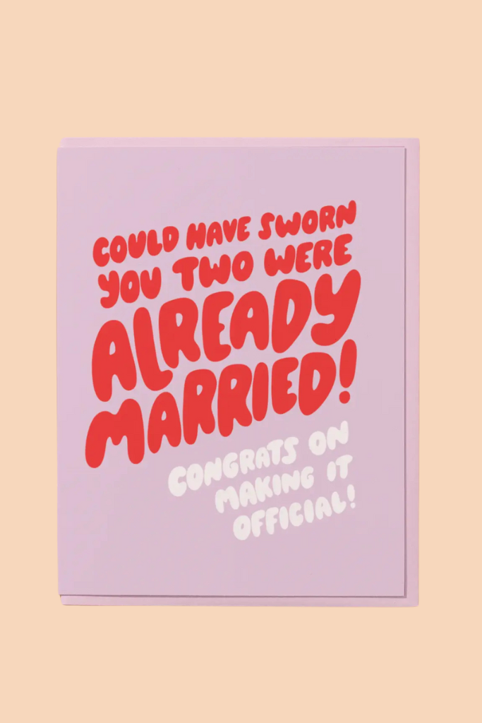 Already Married Wedding Card